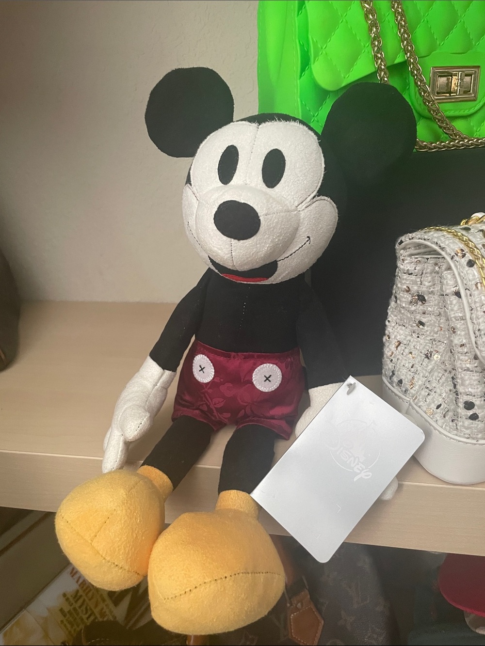 Brand New Disney Classic Black and White Plush Mickey Mouse